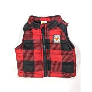 Little Explorer Newborn Red Tartan Plaid Vest Doll Clothing Crafts 9.5 x 10 inch